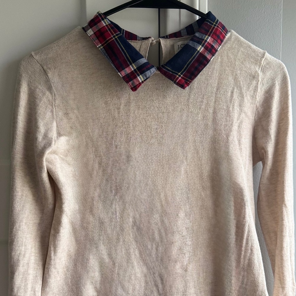 J Crew Peter pan collar top